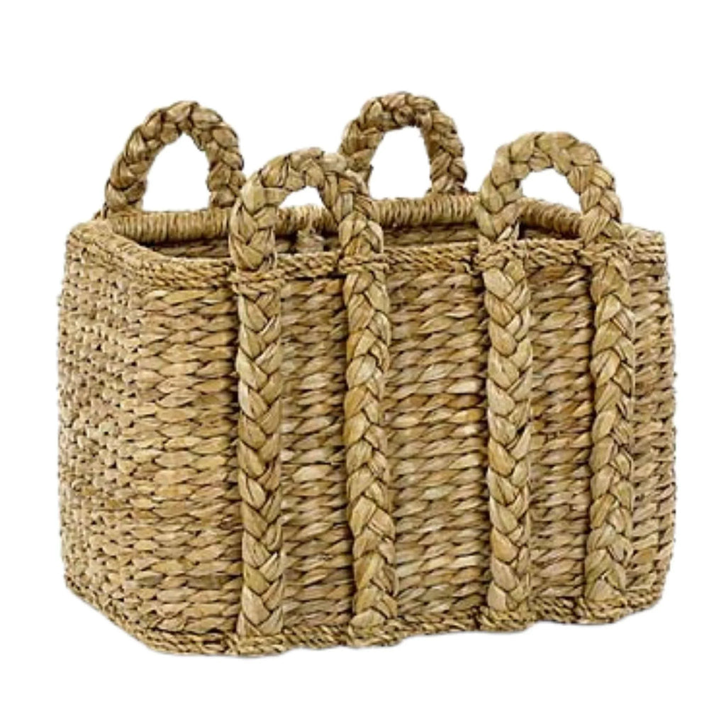 Rectangular Rush Rattan Storage Basket - Baskets & Bins - The Well Appointed House