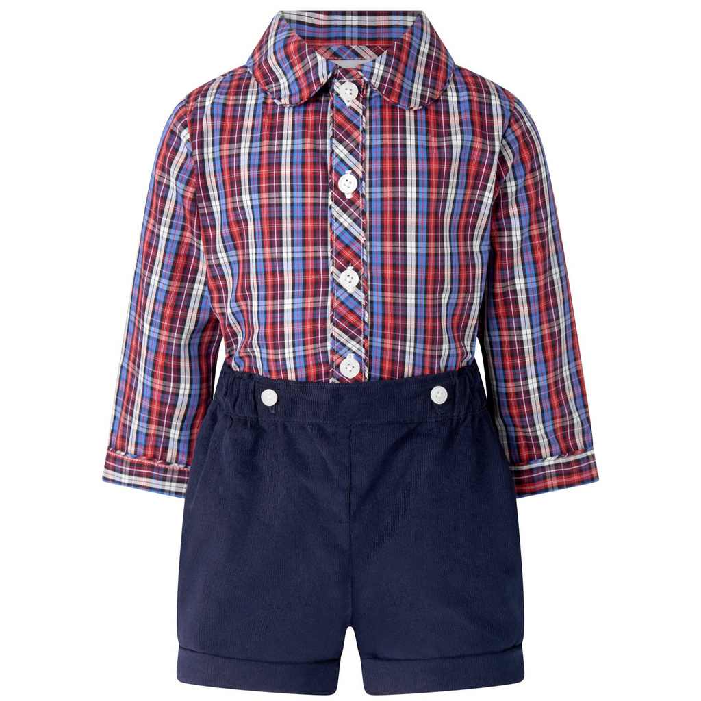Red Check Shirt & Short Set - The Well Appointed House 