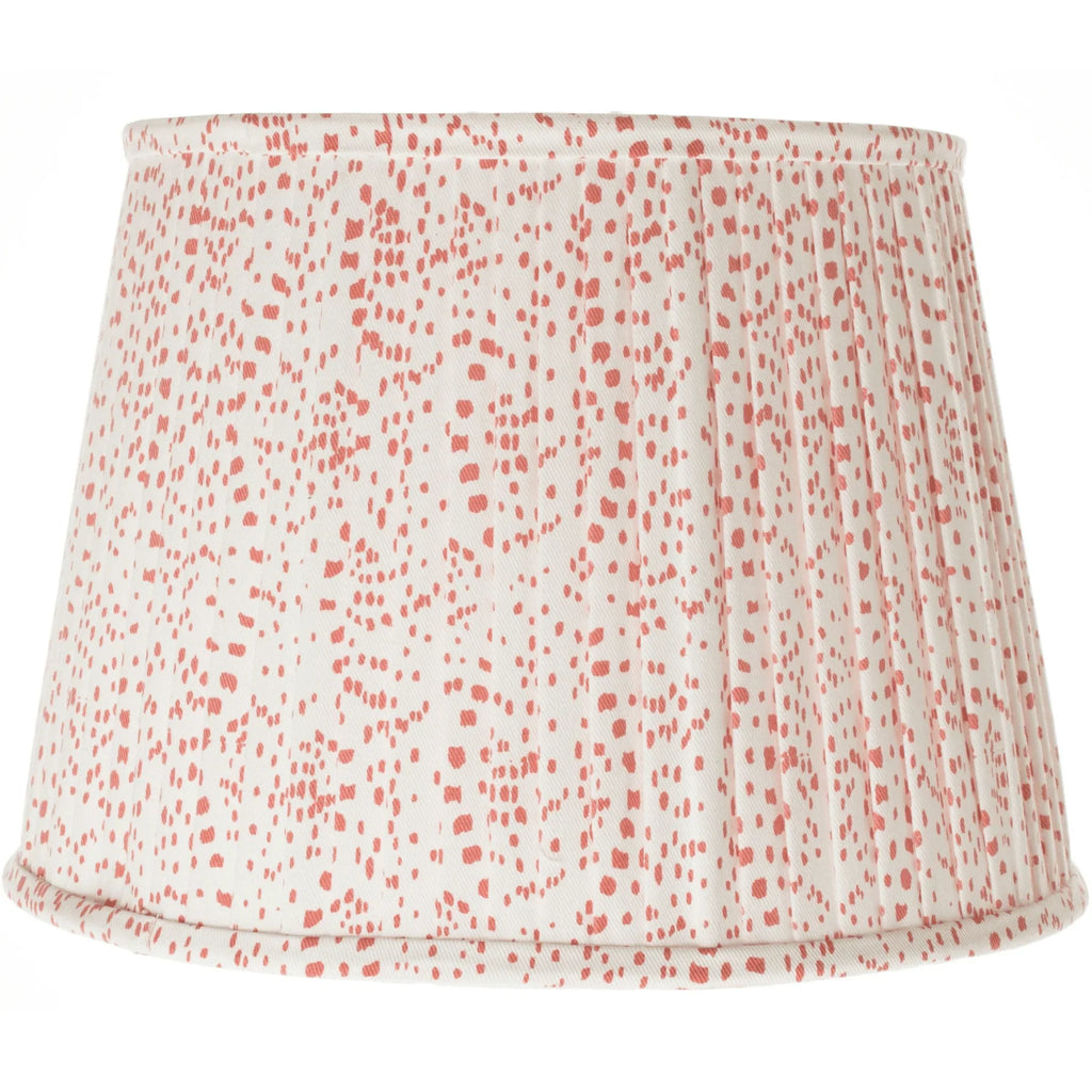 Red Dotted Cotton Pleated Lamp Shade - Lamp Shades - The Well Appointed House