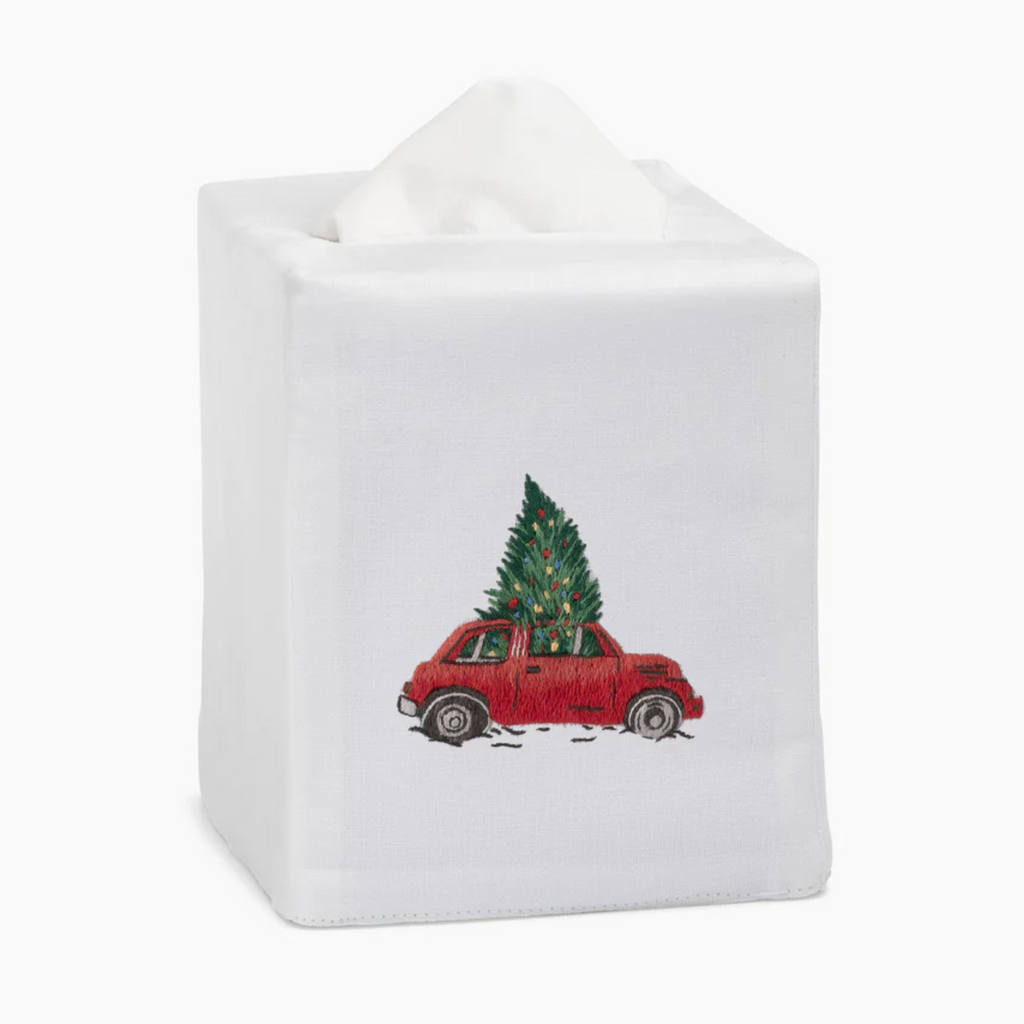 Set of Two Christmas Tree Car Tissue Box Covers - The Well Appointed House