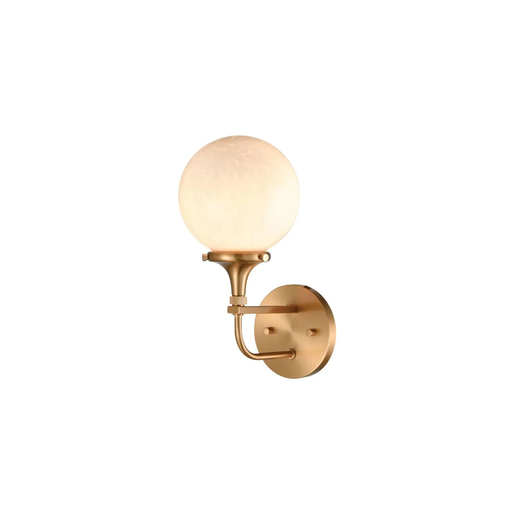Retro Wall Sconce with White Globe - Sconces - The Well Appointed House