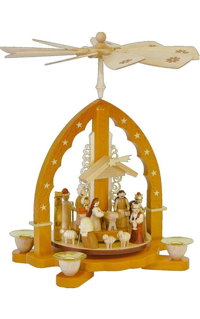 Richard Glaesser German Candle Holder Pyramid Nativity Scene Christmas Decoration - Christmas Decor - The Well Appointed House