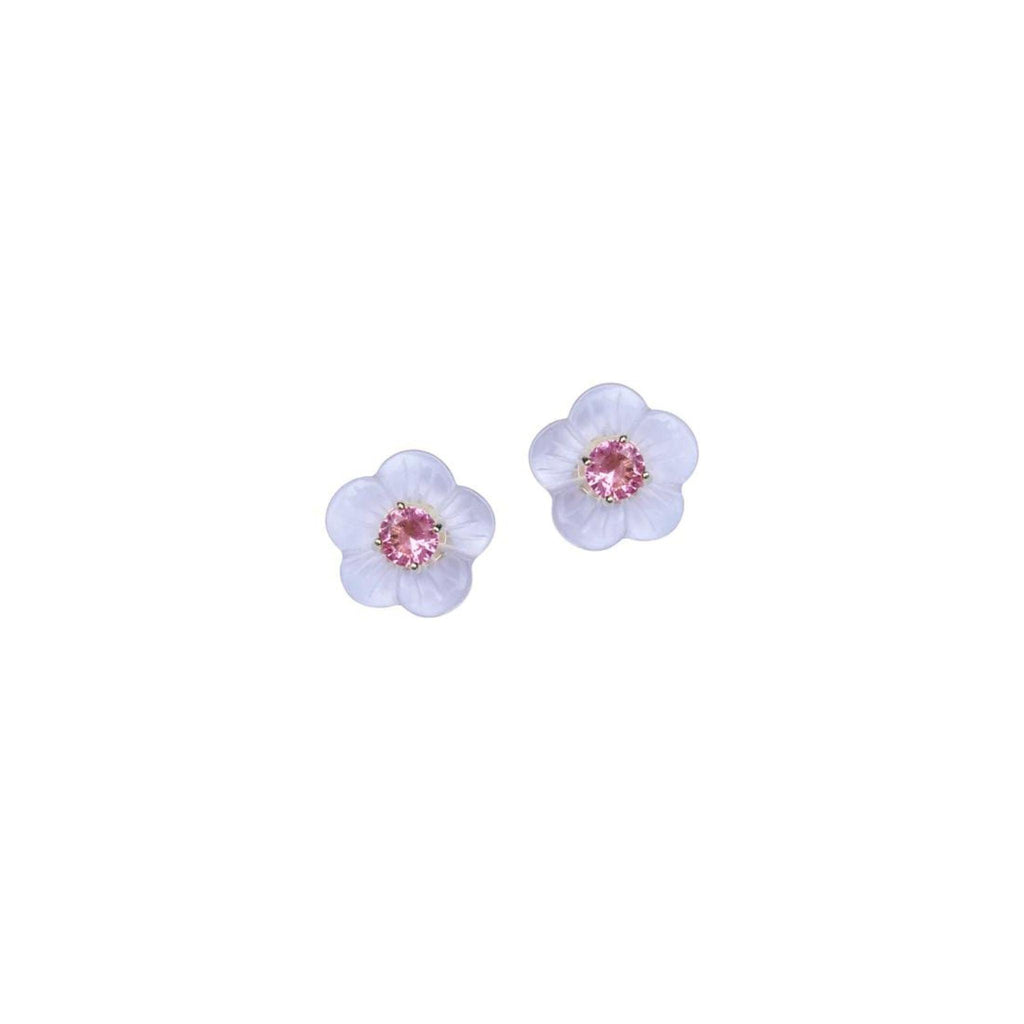 Rose Chinoiserie Blossom Flower Stud Earrings - Gifts for Her - The Well Appointed House