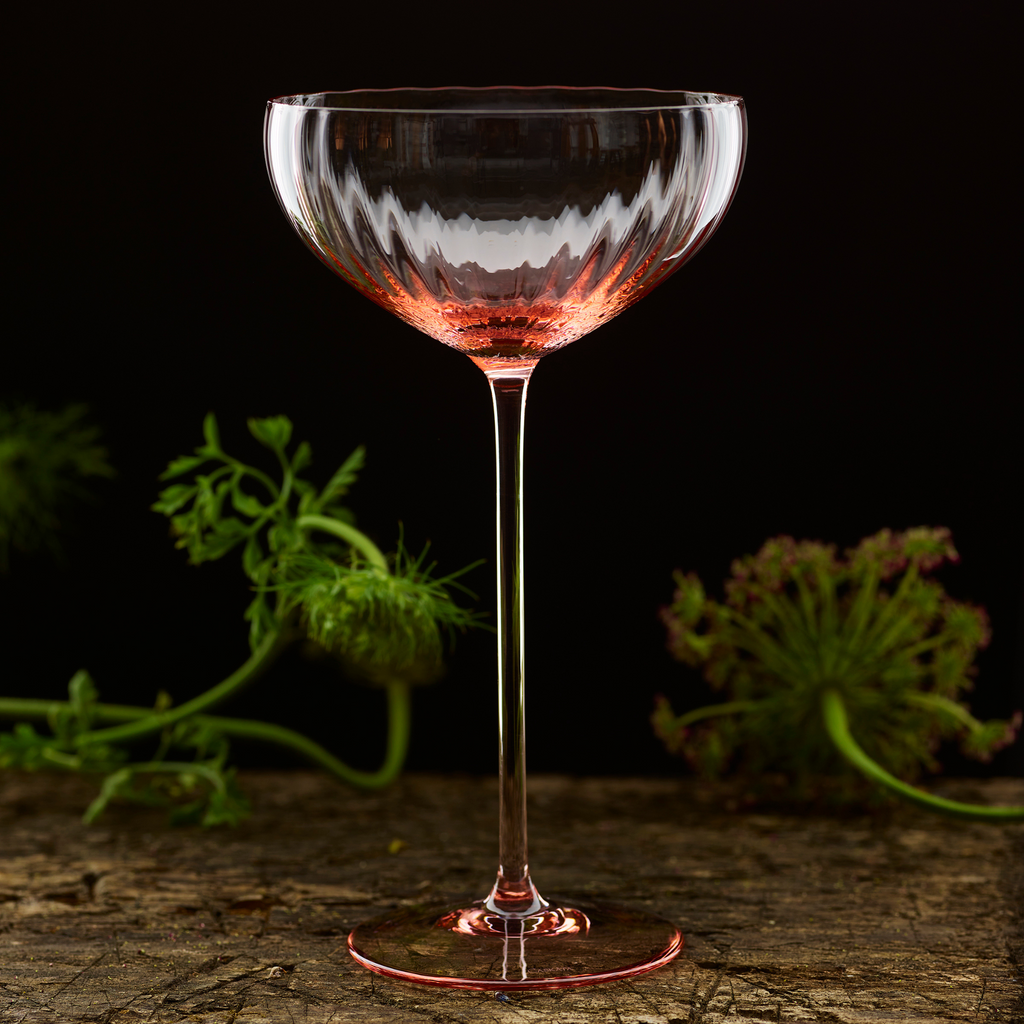 Set of Two Quinn Rose Coupe Glasses - The Well Appointed House