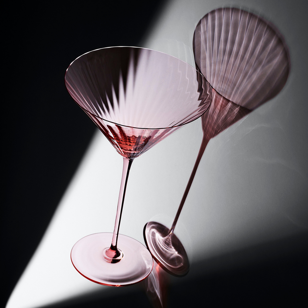 Set of Two Quinn Rose Martini Glasses - The Well Appointed House