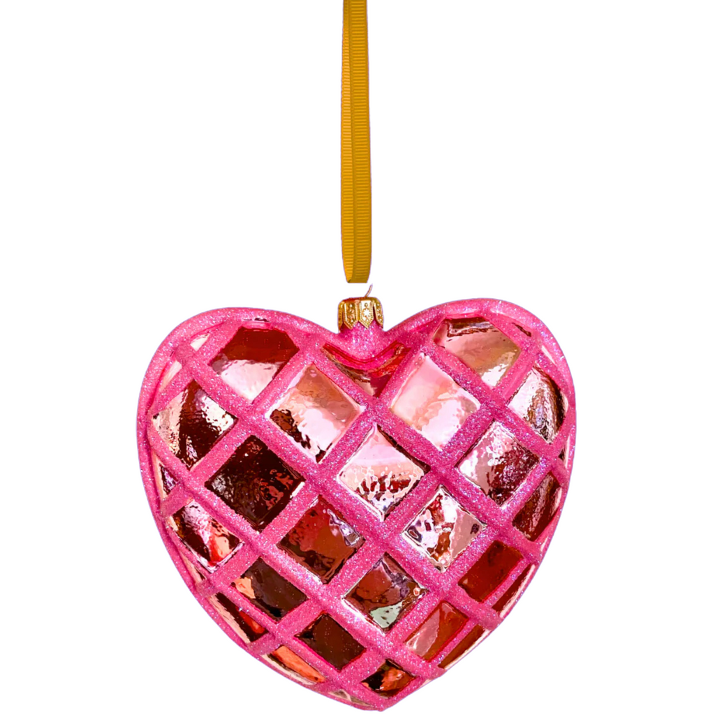 Rose Royale Heart Glass Ornament - The Well Appointed House 