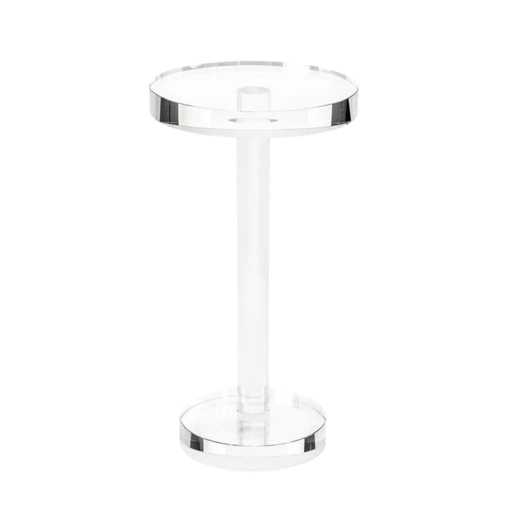 Round Crystal Martini Table - Side & Accent Tables - The Well Appointed House
