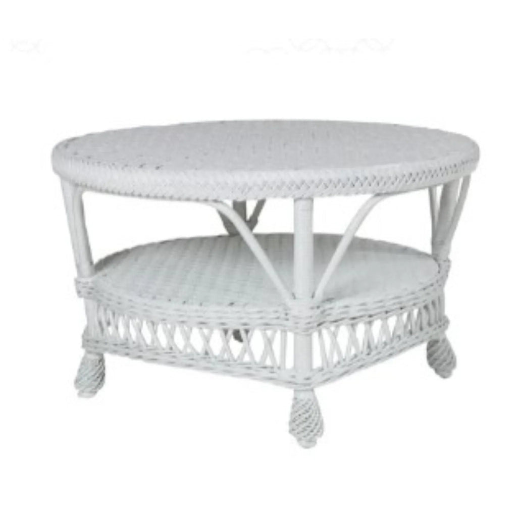 Round Wicker Coffee Table - Coffee Tables - The Well Appointed House