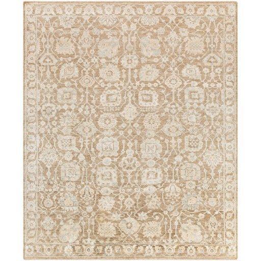 Royal Hand Knotted Brown & White Viscose Area Rug - Available in a Variety of Sizes - Rugs - The Well Appointed House