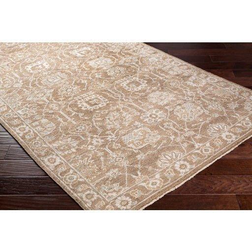 Royal Hand Knotted Brown & White Viscose Area Rug - Available in a Variety of Sizes - Rugs - The Well Appointed House