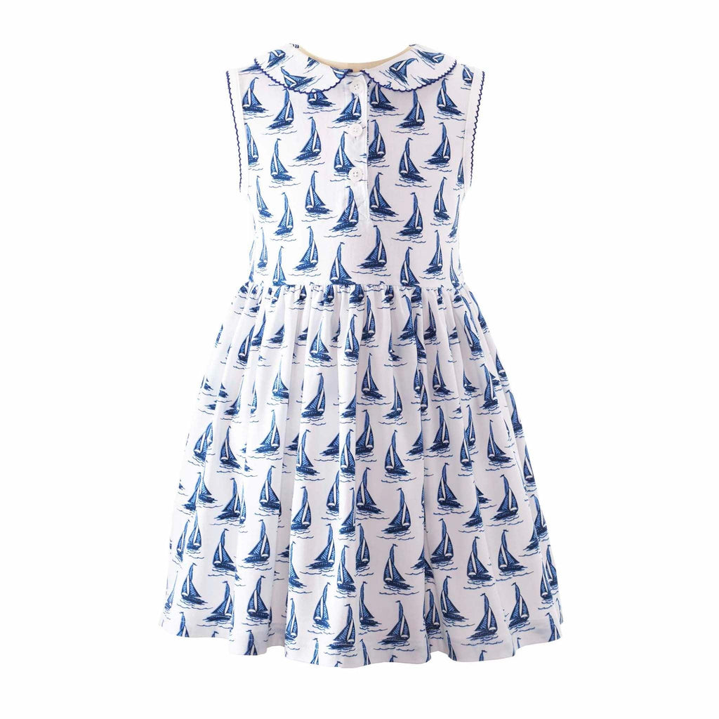 Sailboat Jersey Dress - Little Loves Girl Clothing - The Well Appointed House