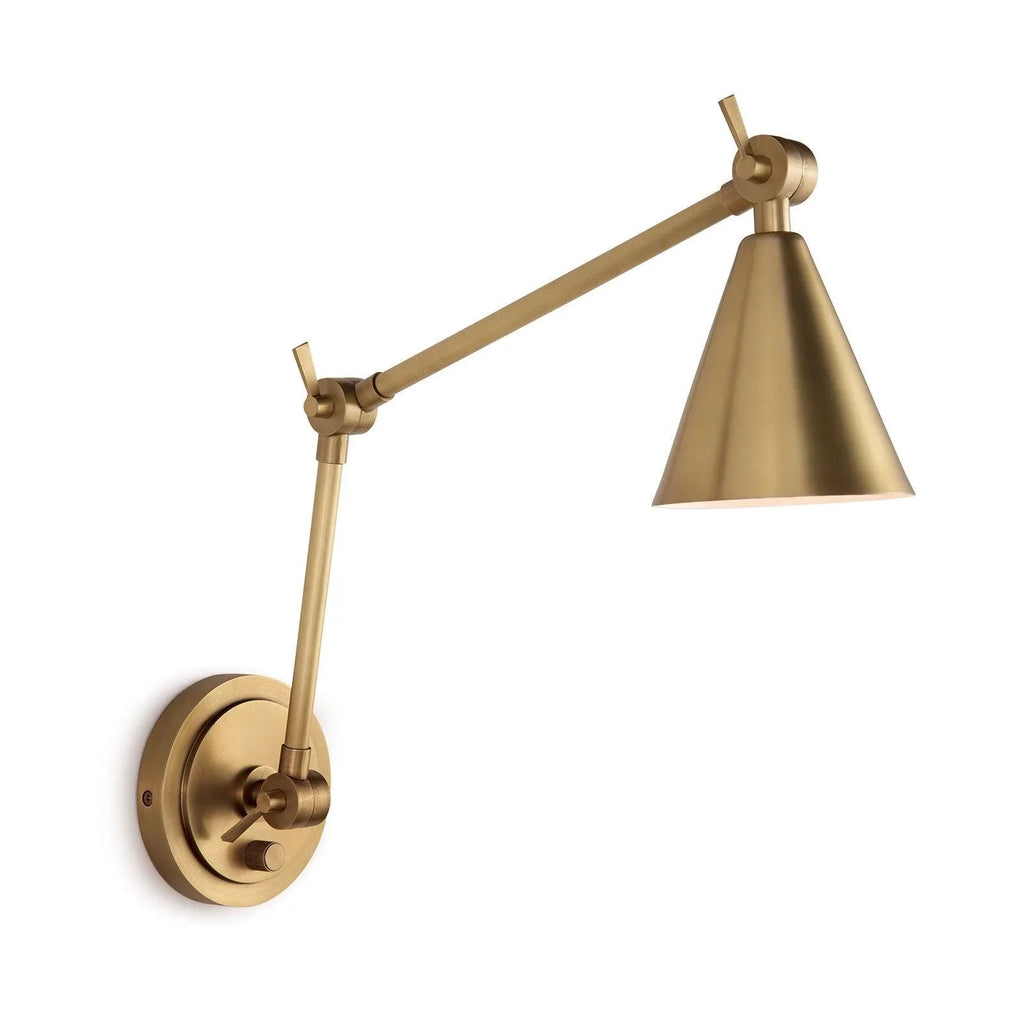 Sal Task Sconce (Natural Brass) - Sconces - The Well Appointed House