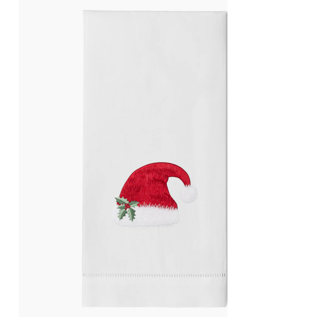 Set of 4 Santa Hat Christmas Hand Towels - The Well Apponited House