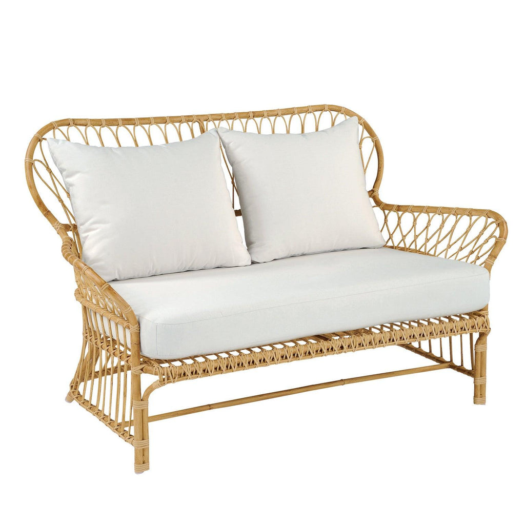 Savannah Classic Rattan Outdoor Settee with Cushion - Outdoor Sofas & Sectionals - The Well Appointed House