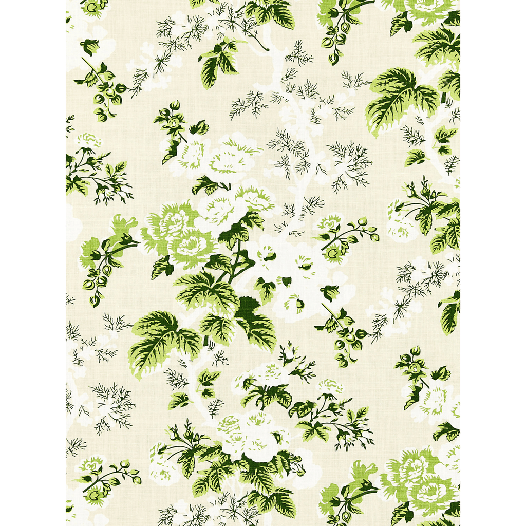Scalamandre Ascot Verdure Linen Print Floral Fabric - Fabric by the Yard - The Well Appointed House