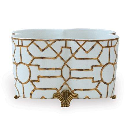 Scalamandre Baldwin Quatrefoil Centerpiece Planter - Indoor Planters - The Well Appointed House