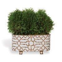 indoor oval planter Baldwin White Oval Planter