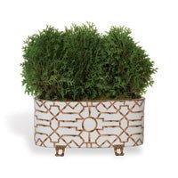 Scalamandre Baldwin White Oval Planter - Indoor Planters - The Well Appointed House
