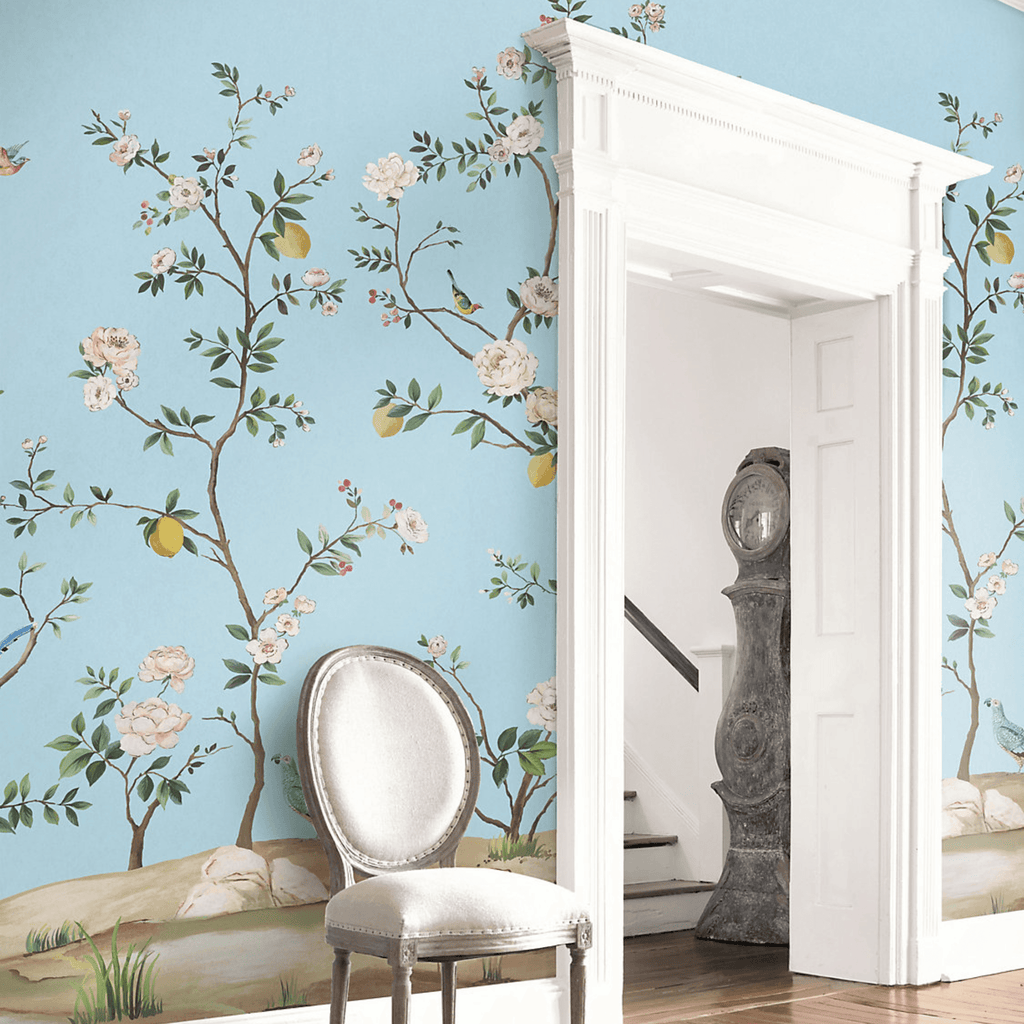 Scalamandre Blossom Chinoiserie Mural - Wallpaper - The Well Appointed House