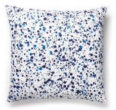 Scalamandre Blue Spatter Pillow - Pillows - The Well Appointed House