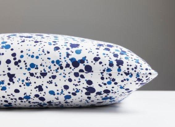 Scalamandre Blue Spatter Pillow - Pillows - The Well Appointed House