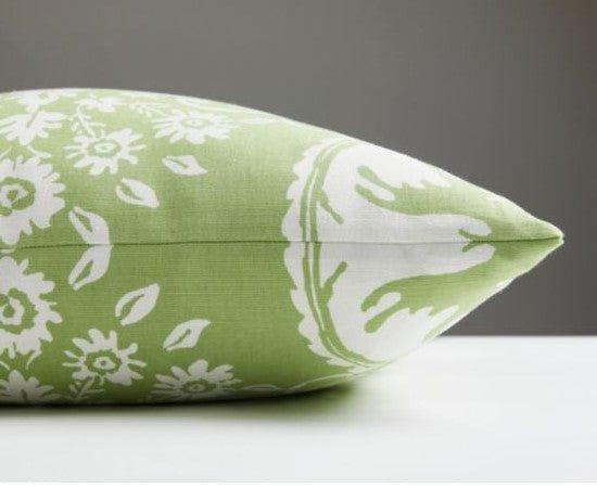 Scalamandre Celery Primavera Print Pillow - Pillows - The Well Appointed House