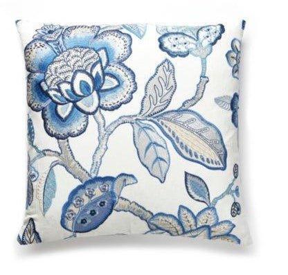 Scalamandre Coromandel Embroidered Floral Pillow - Pillows - The Well Appointed House
