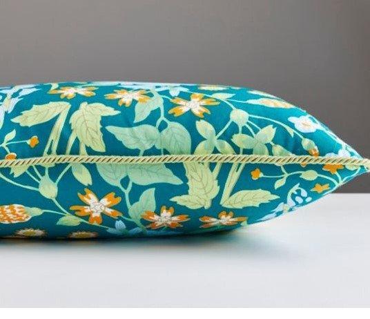 Scalamandre Emerald Nymph Floral Cotton Pillow - Pillows - The Well Appointed House