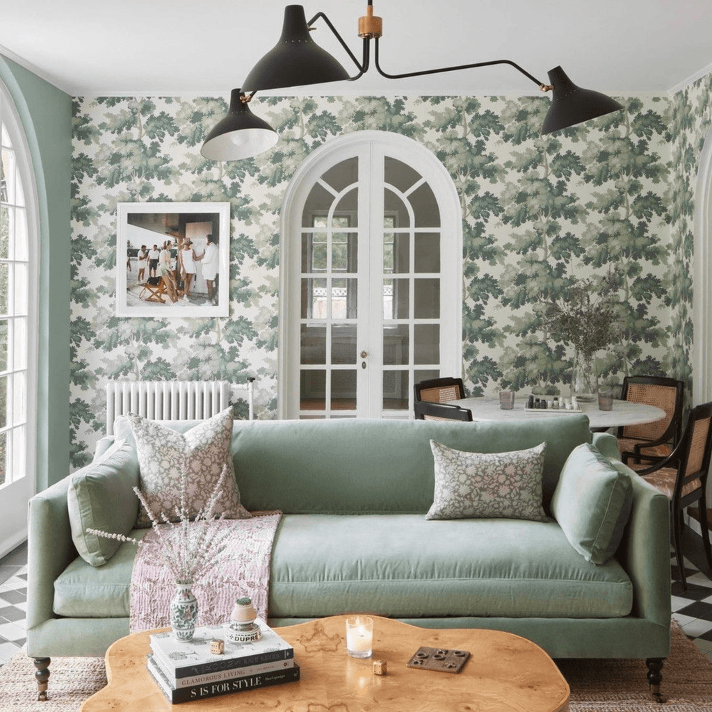 Scalamandre Green Raphael Print Wallcovering - Wallpaper - The Well Appointed House