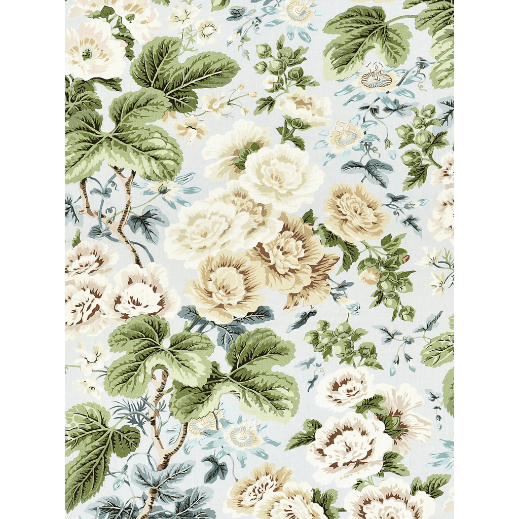 Scalamandre Highgrove Linen Print Fabric in Rain - Fabric by the Yard - The Well Appointed House