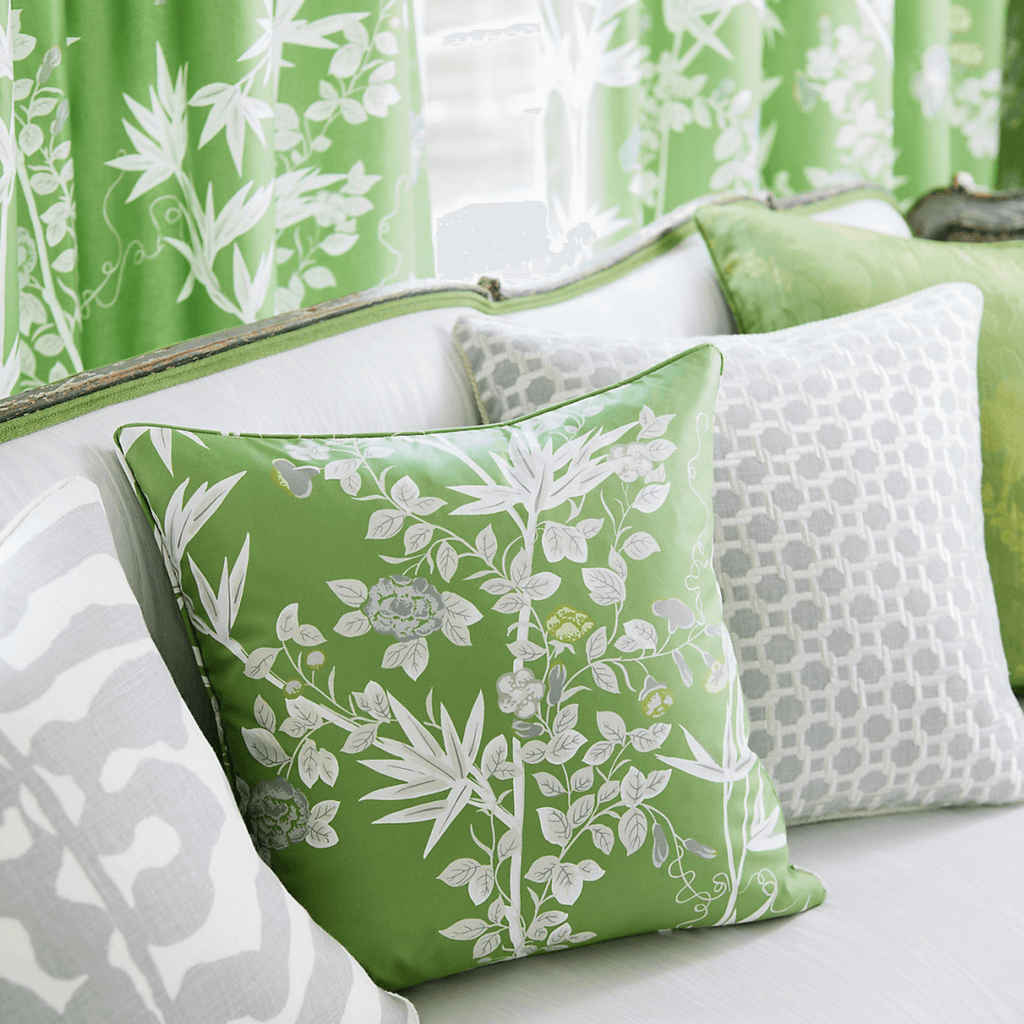 Scalamandre Jardin De Chine Fabric in Porcelain Jade Green - Fabric by the Yard - The Well Appointed House