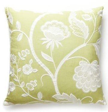 Scalamandre Kensington Embroidered Floral Pillow - Pillows - The Well Appointed House