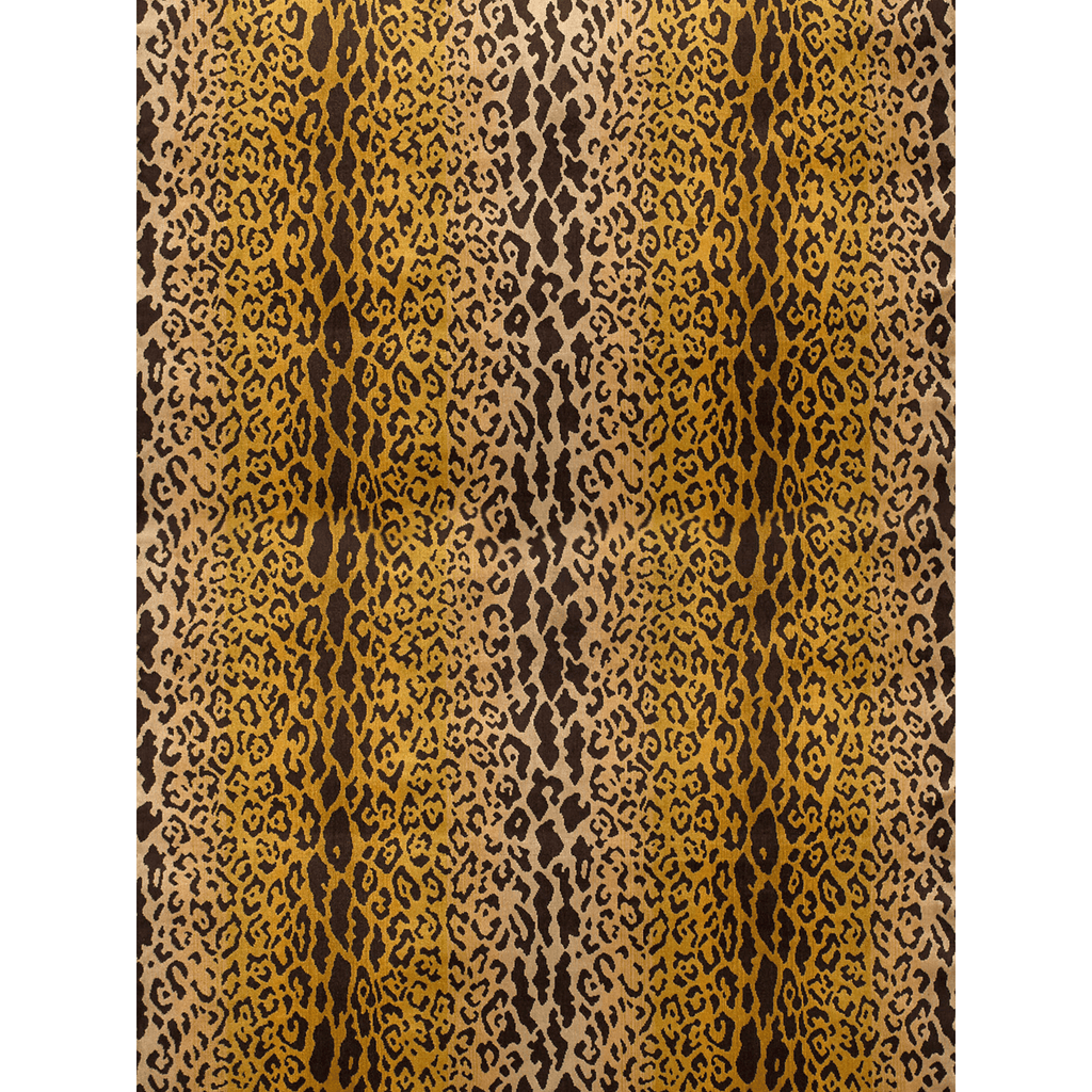 Scalamandre Leopardo Cut Velvet Leopard Print Fabric in Ivory, Gold & Black - Fabric by the Yard - The Well Appointed House