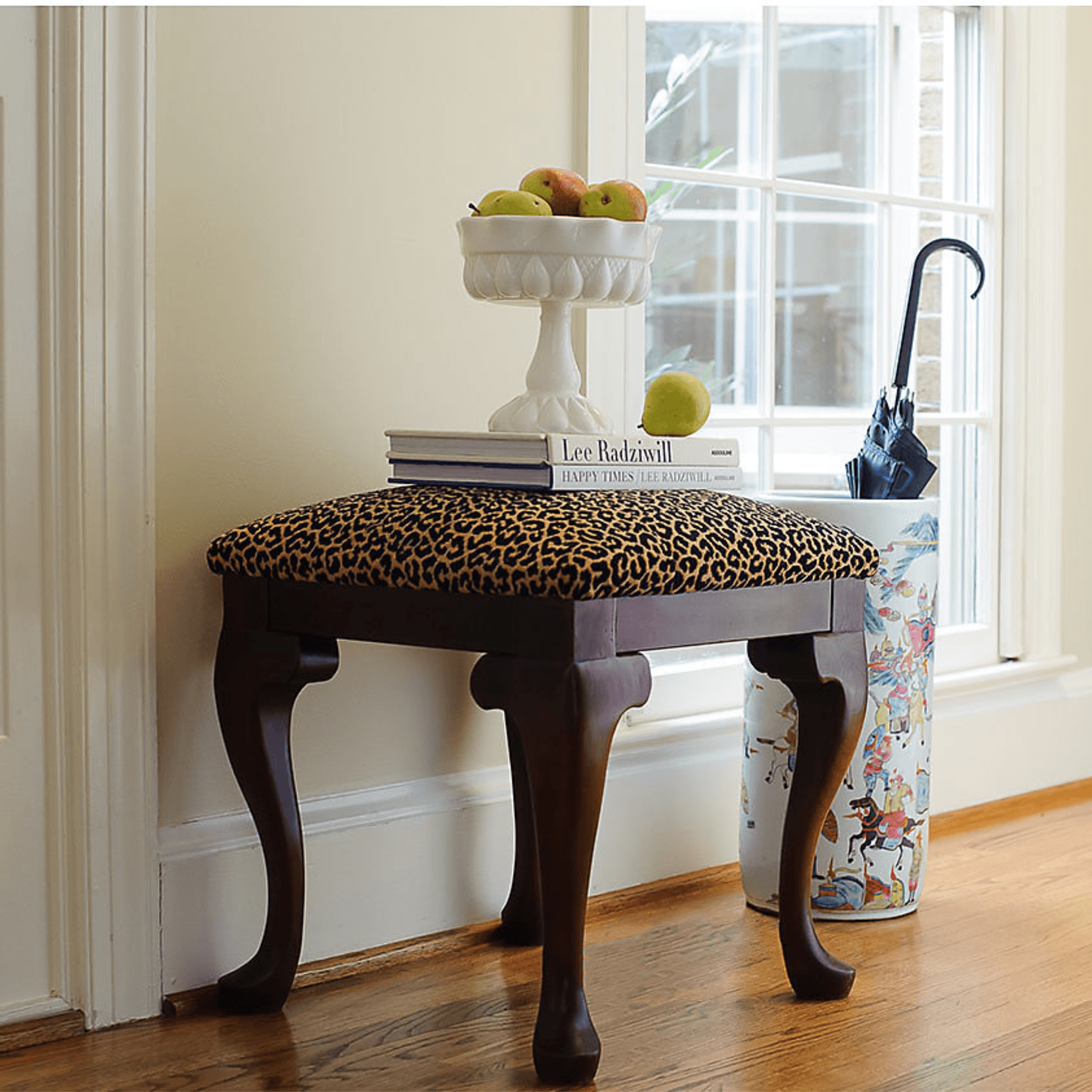 Scalamandre Panthera Leopard Print Velvet Fabric in Ebony The Well