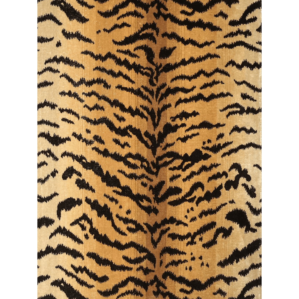 Scalamandre Tigre Cut Velvet Fabric in Ivory, Gold & Black - Fabric by the Yard - The Well Appointed House