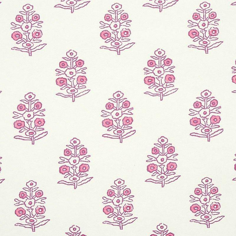 Schumacher Aditi Wallpaper in Pink - Wallpaper - The Well Appointed House