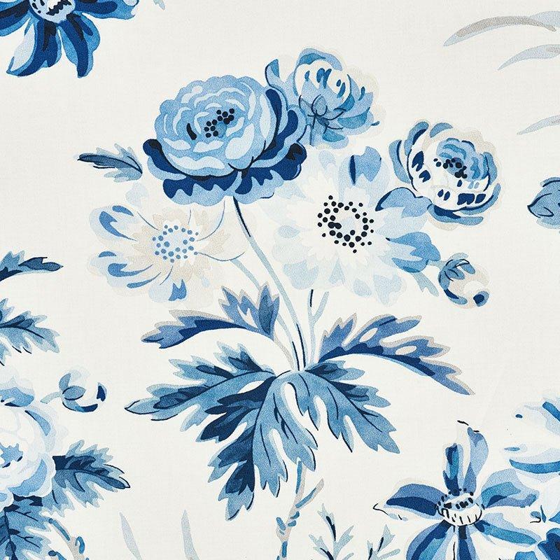 Schumacher Cecil Chintz Fabric in Delft - Fabric - The Well Appointed House