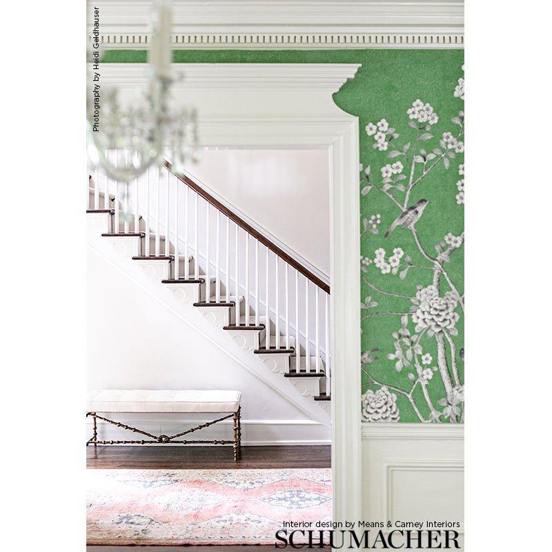 Schumacher Chinois Palais Wallpaper Panel in Lettuce - Wallpaper - The Well Appointed House