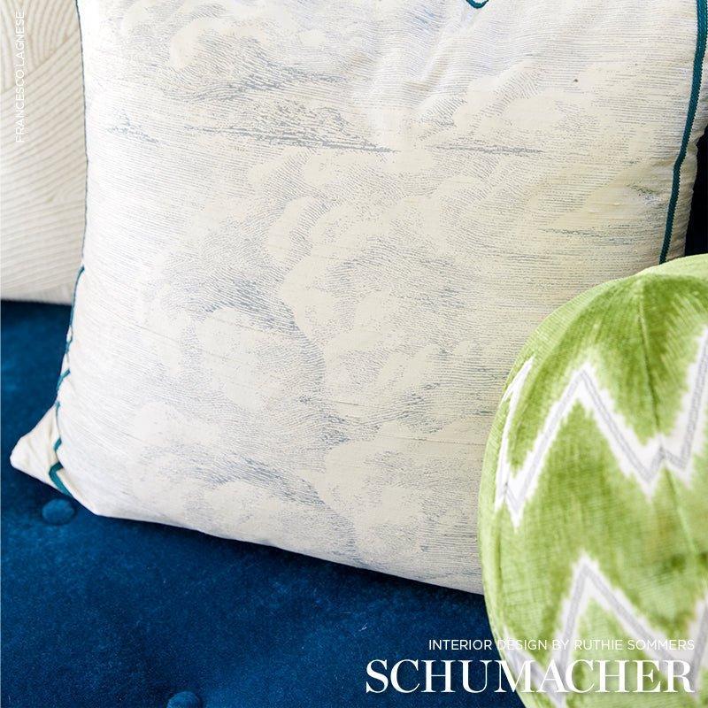 Schumacher Cloud Toile Fabric in Delft - Fabric - The Well Appointed House
