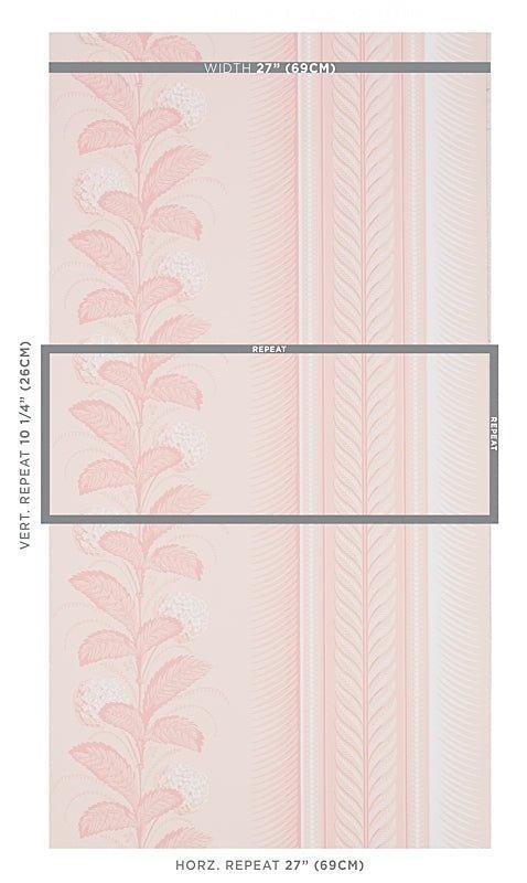 Schumacher Hydrangea Drape Wallpaper in Blush - Wallpaper - The Well Appointed House