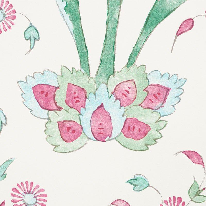 Schumacher Khilana Floral Wallpaper in Pink – The Well Appointed House