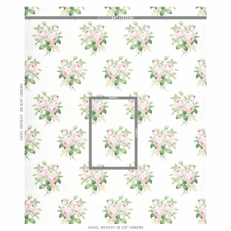 Schumacher Loudon Rose Wallpaper in Blush - Wallpaper - The Well Appointed House