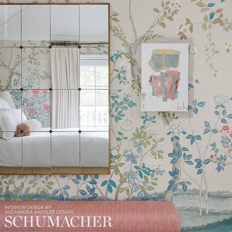 Schumacher Madame De Pompadour Panel Wallpaper in Alabaster - Wallpaper - The Well Appointed House