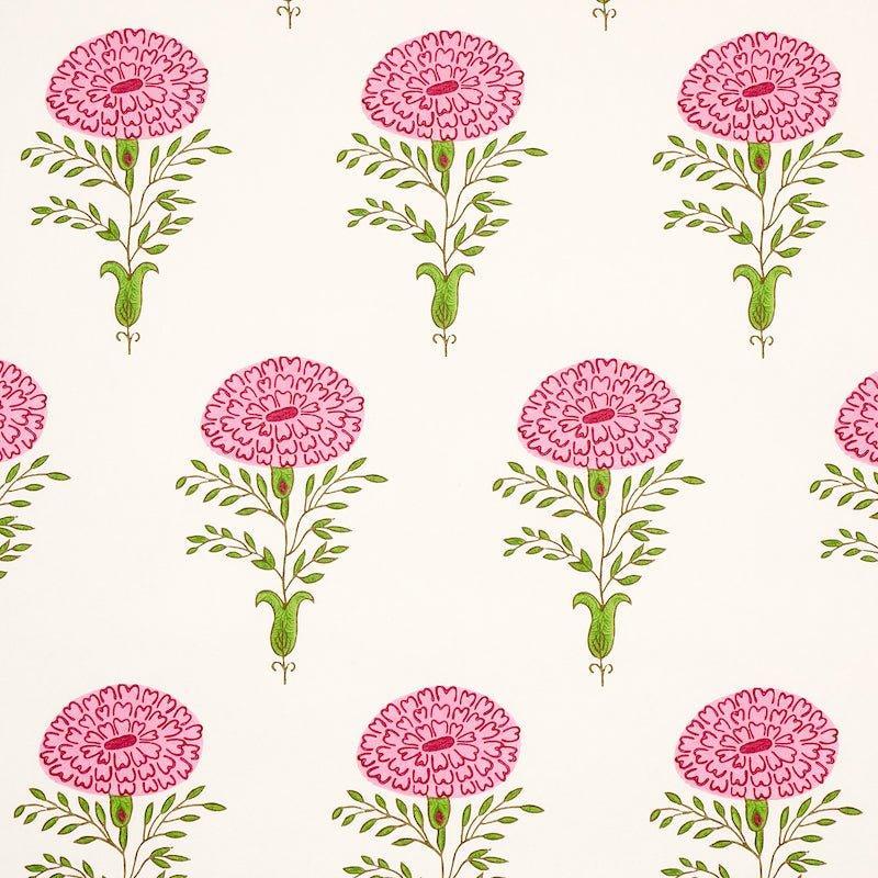 Schumacher Marigold Wallpaper in Pink - Wallpaper - The Well Appointed House