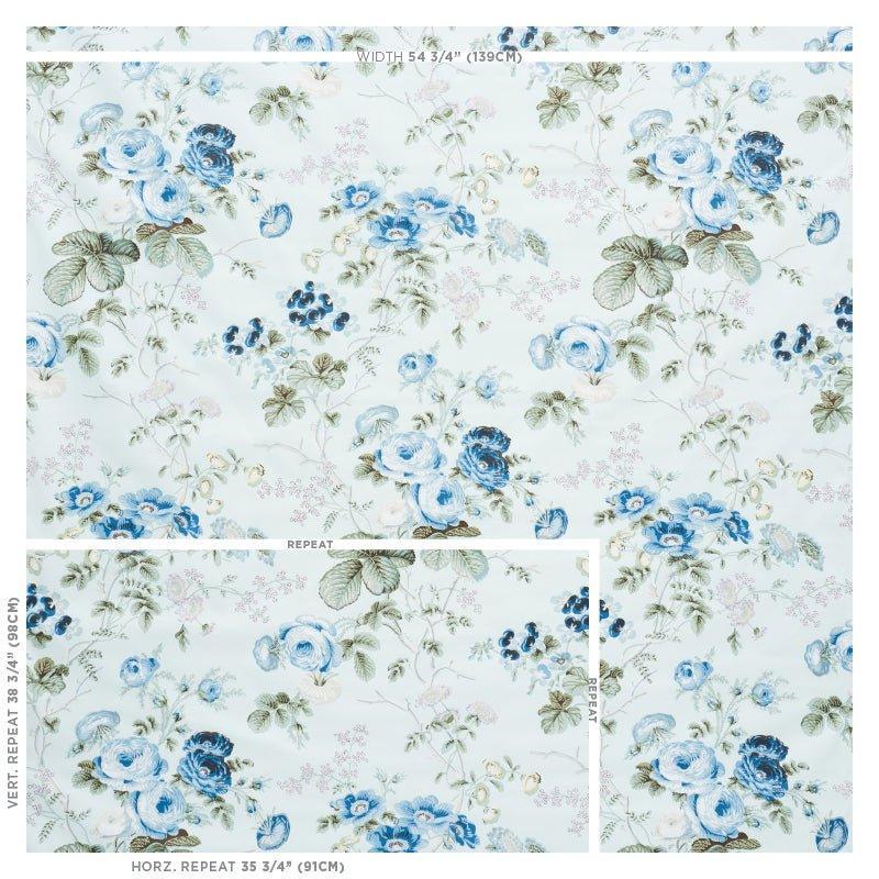 Schumacher Salisbury Chintz Fabric in Celadon - Fabric - The Well Appointed House