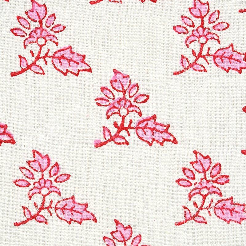 Schumacher Torbay Hand Blocked Print Fabric in Pink - Fabric - The Well Appointed House