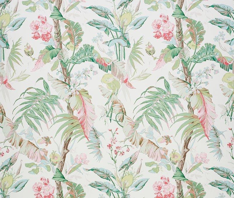 Schumacher Tropique Wallpaper in Blush - Wallpaper - The Well Appointed House