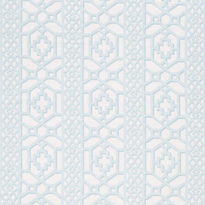 Schumacher Zanzibar Trellis Matte Fabric in Winter Mint - Fabric - The Well Appointed House