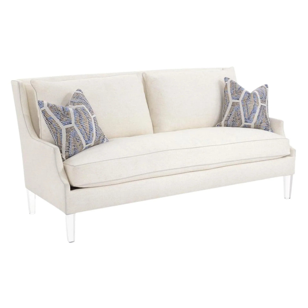 Scoop Arm Upholstered Sofa with Throw Pillows - Sofas & Settees - The Well Appointed House