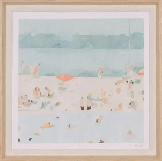 Sea Glass Sandbar II Framed Beach Print - Paintings - The Well Appointed House
